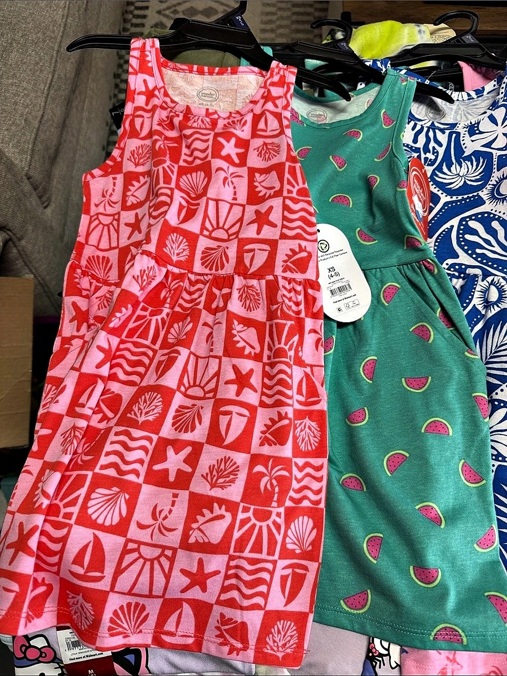4-Wonder Nation Girls Tank Play Dress all sizes XS (4-5) the pink one unicorn is